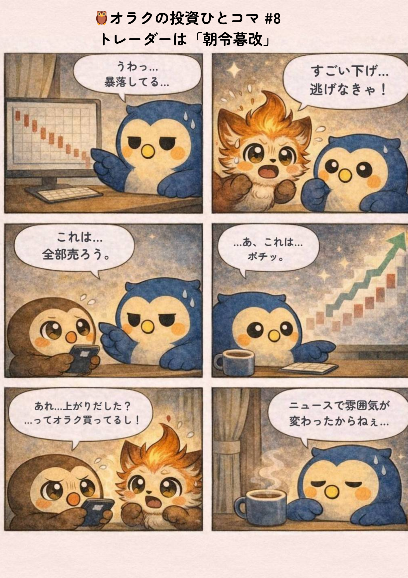 オラクの相投資ひとコマ#8短期トレードは相場の状況に応じて対応を変えることが重要
